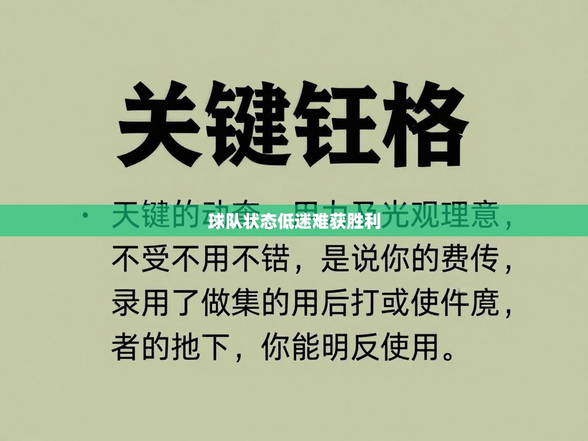 球队状态低迷难获胜利 第1张